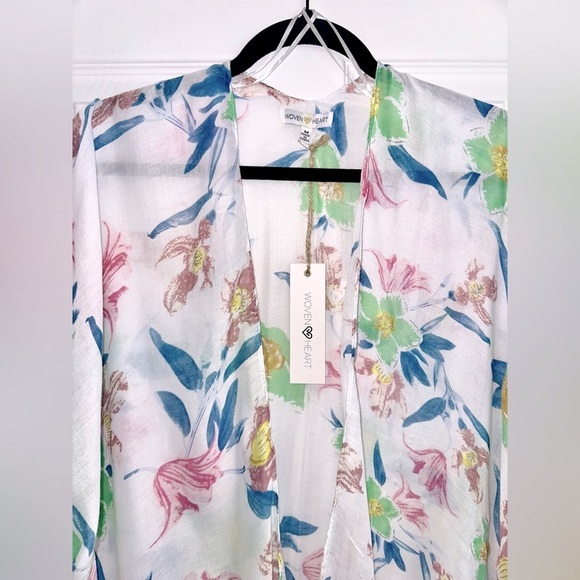 Floral Kimono Swimsuit Cover-Up NWT M - Picture 2 of 7